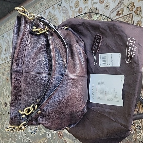 Brown Leather Coach Brooke Purse - Picture 13 of 16